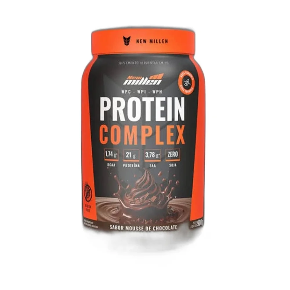 Protein Complex Mousse de chocolate New Millen, 900 g — embalagem