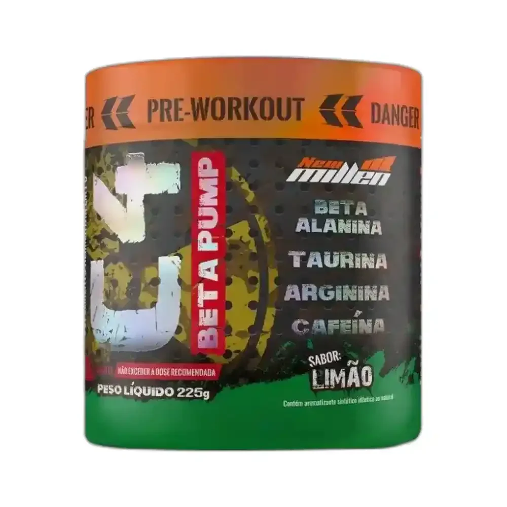 C4 Beta Pump pré-Workout limão New Millen, 225 g — embalagem