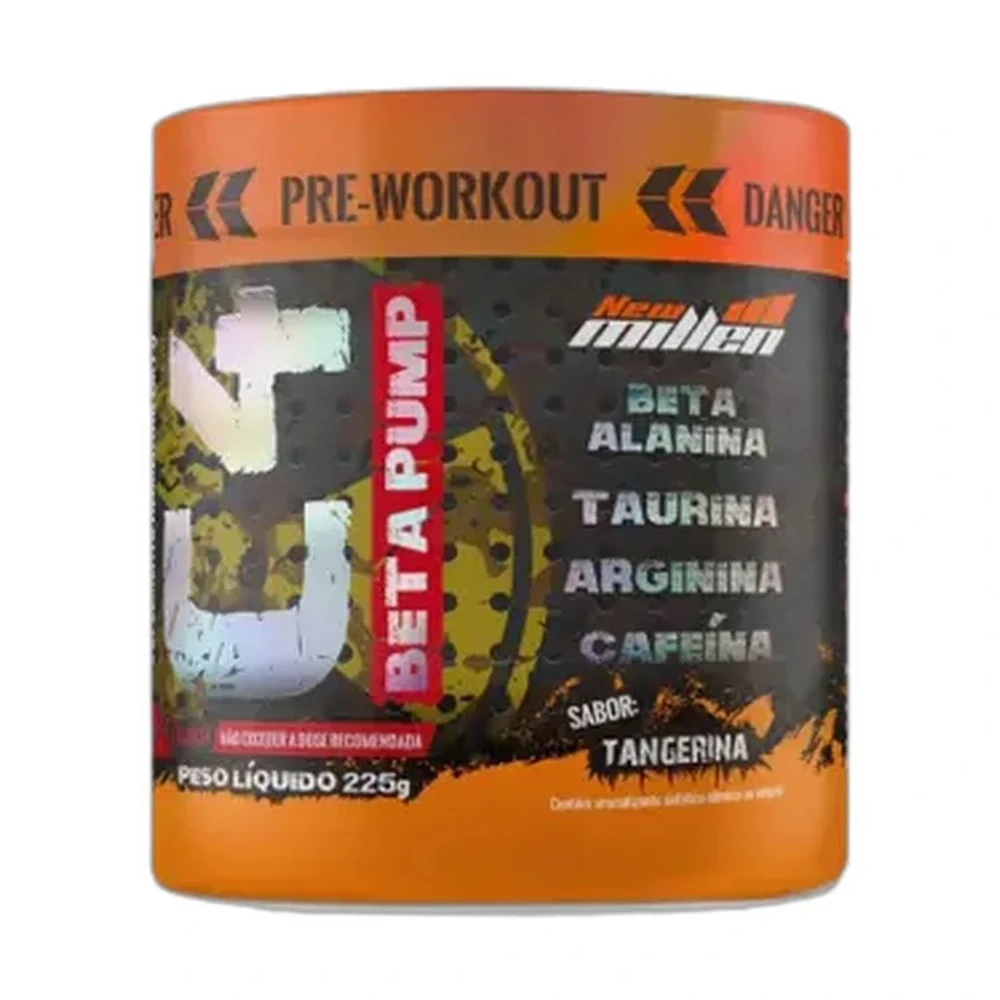 C4 Beta Pump pré-Workout tangerina New Millen, 225 g — embalagem