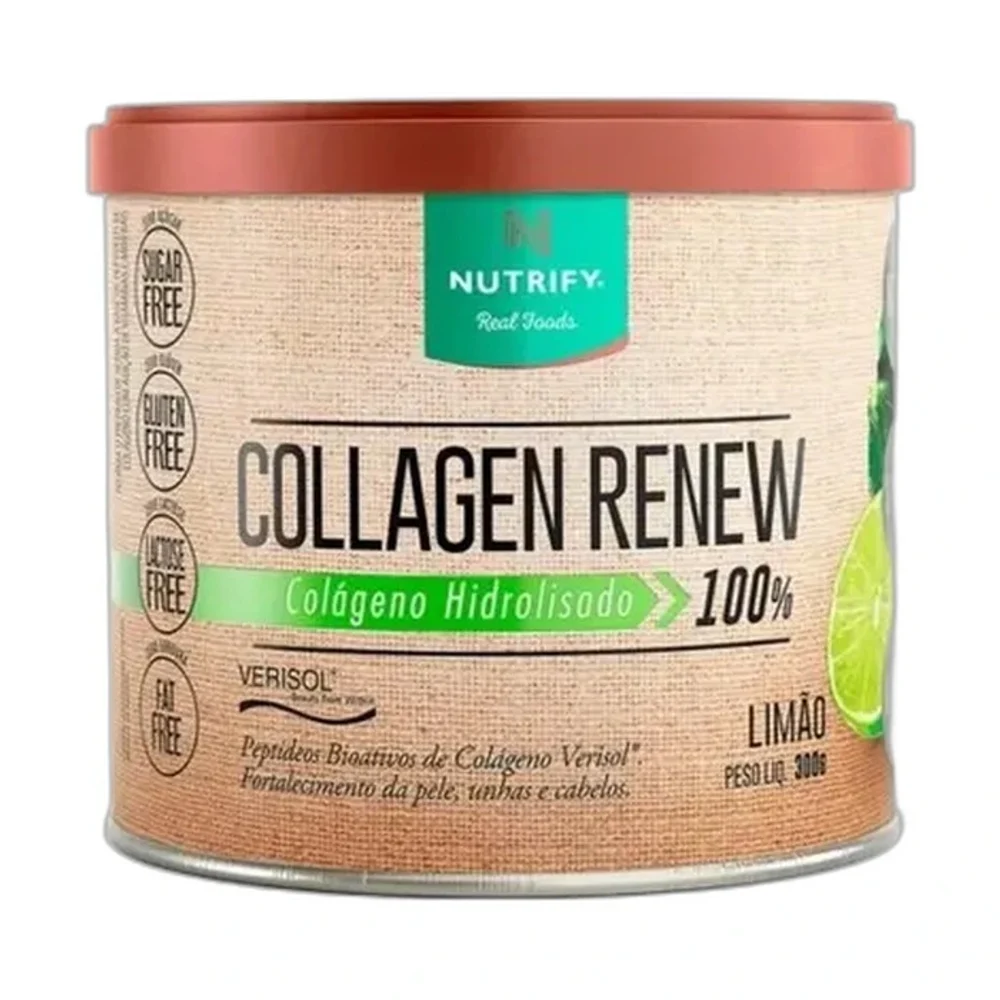 Collagen Renew limão Nutrify, 300 g — embalagem