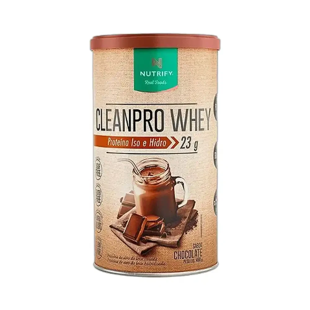 Clean Pro Whey chocolate Nutrify, 450 g — embalagem