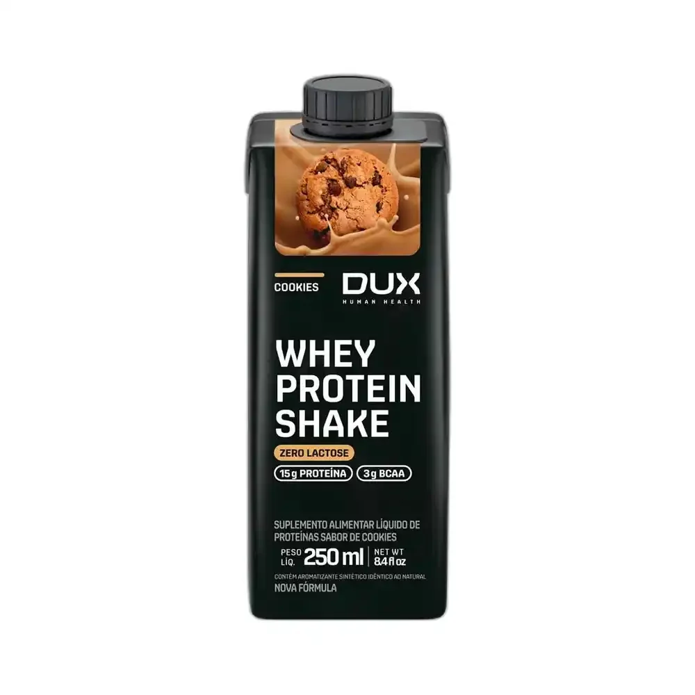 Whey Protein Shake Cookies DUX, 250 ml — embalagem