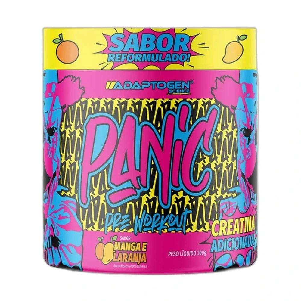 Panic pré Workout Manga com laranja 300 g Adaptogen — embalagem