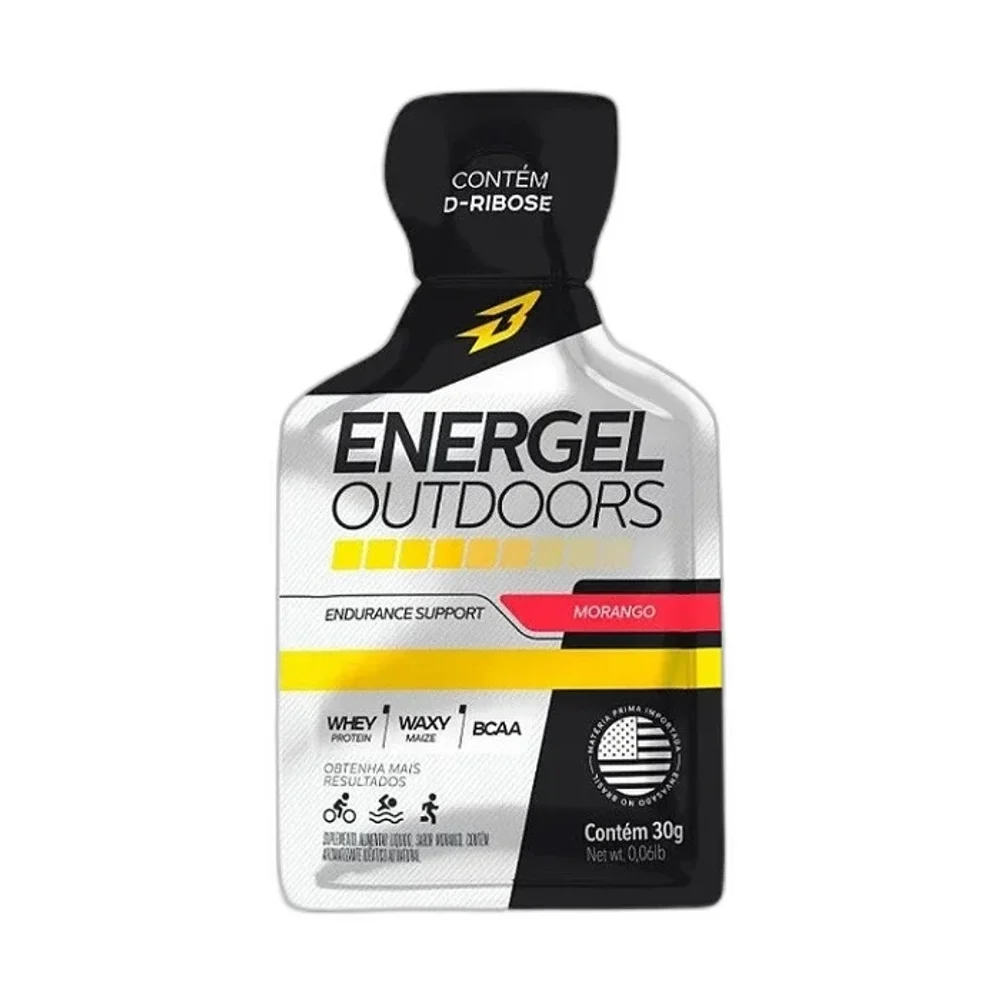 Energel Outdoors morango Silvestre Body Action, 30 g — embalagem