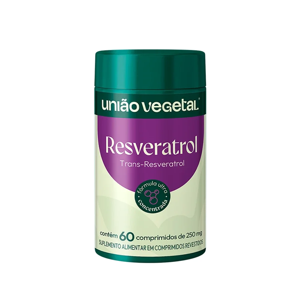 Resveratrol União Vegetal 60 comprimidos — embalagem