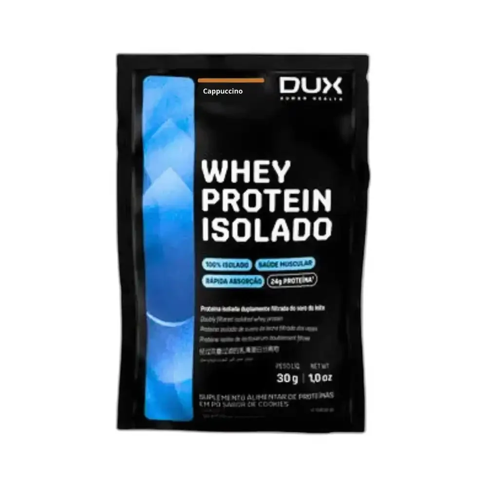 Whey Protein Isolado Cappuccino DUX — embalagem