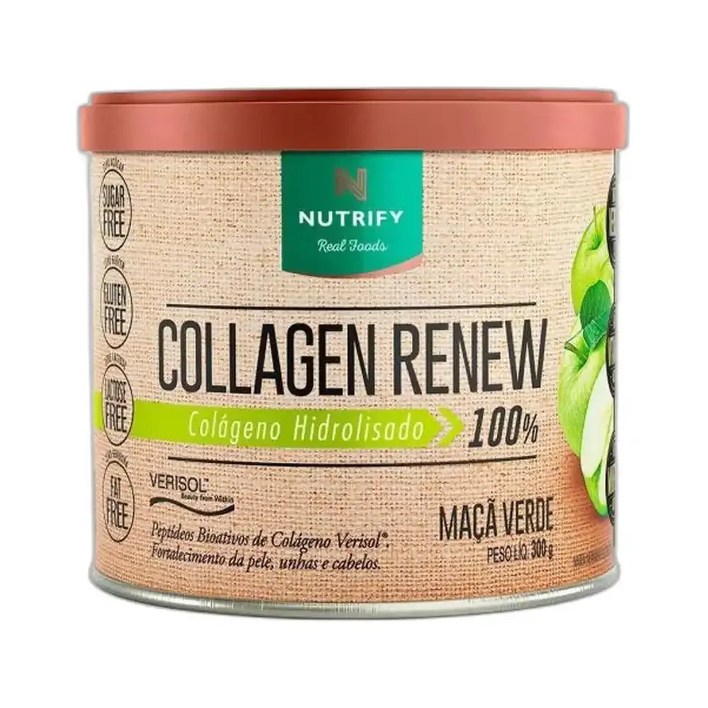Collagen Renew maçã Verde 300 g Nutrify — embalagem