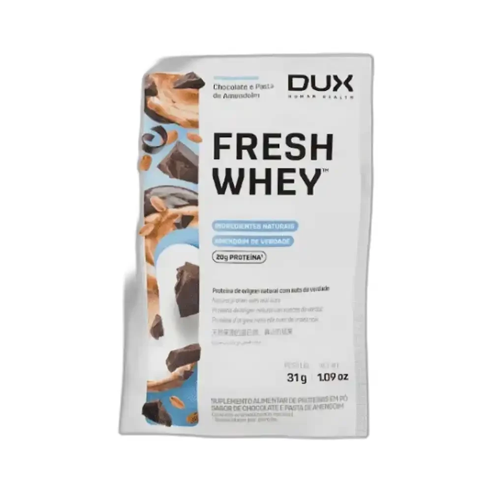 Fresh Whey chocolate e Pasta de amendoim sachê Integralmédica — embalagem