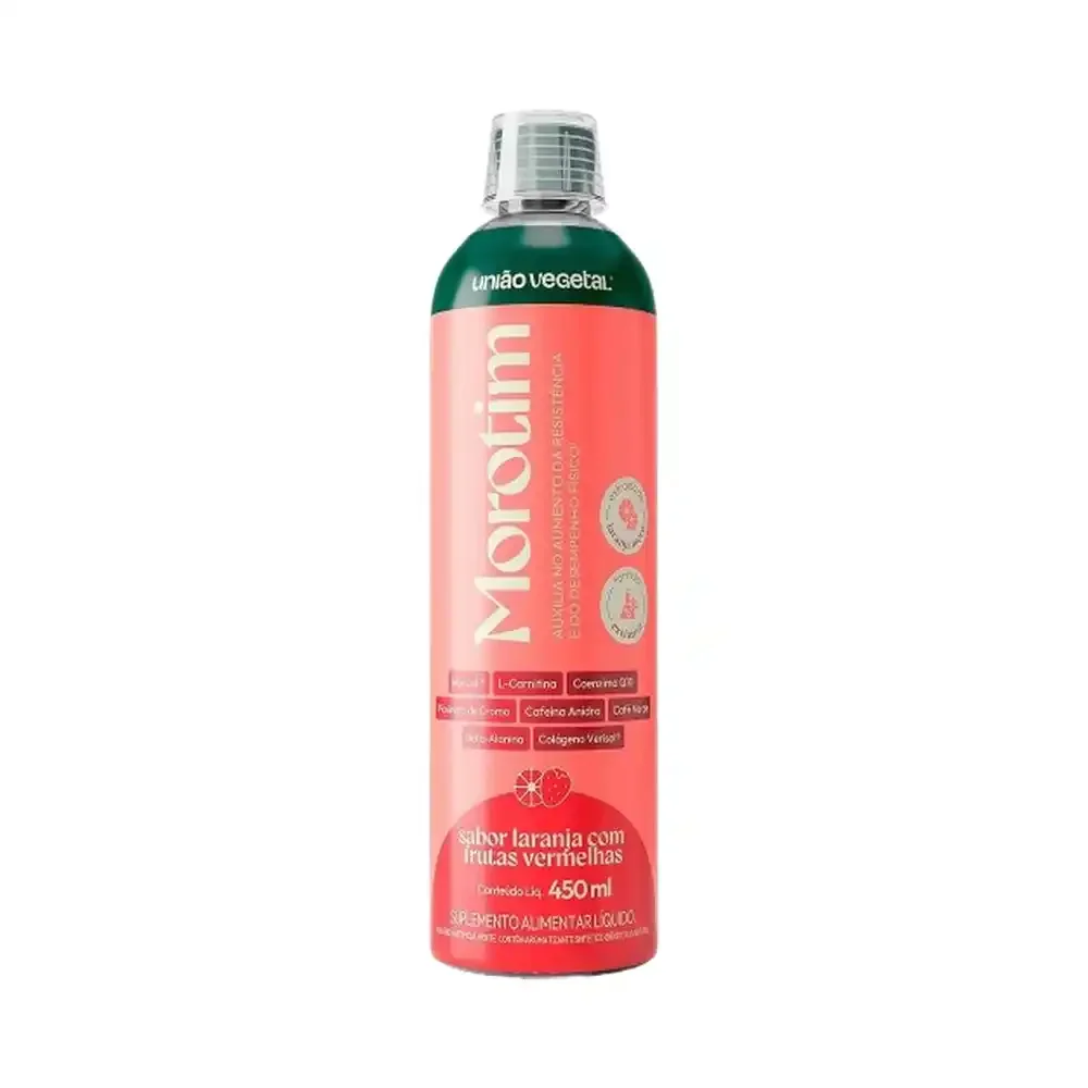 Morotim de laranja com frutas vermelhas 450 ml União Vegetal — embalagem