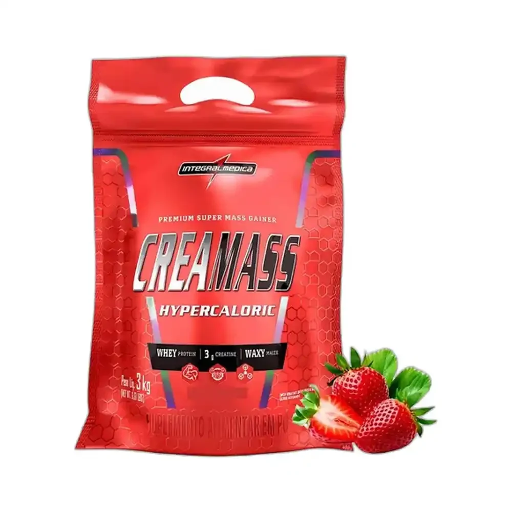 Creamass morango 3 kg Integralmédica — embalagem