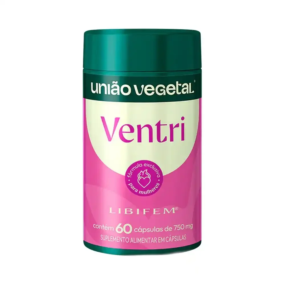 Ventri 60 cápsulas União Vegetal — embalagem
