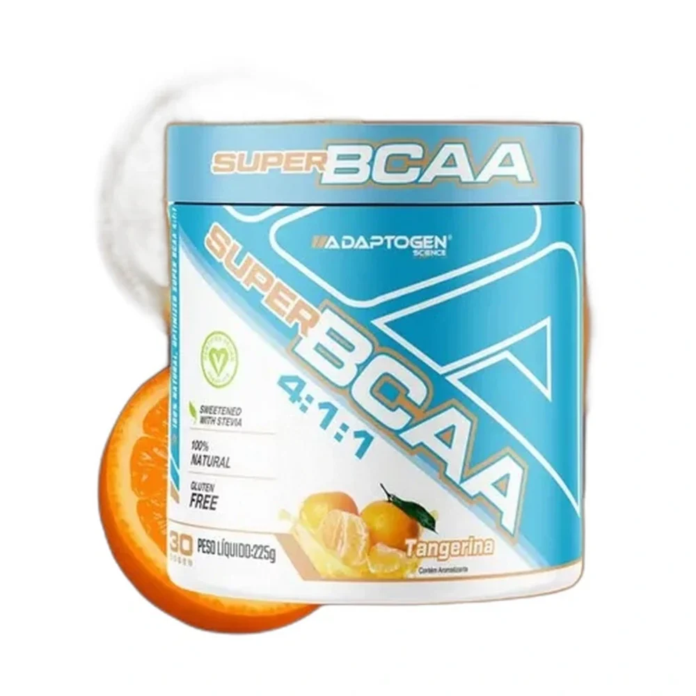 Super BCAA tangerina 225 g Adaptogen — embalagem