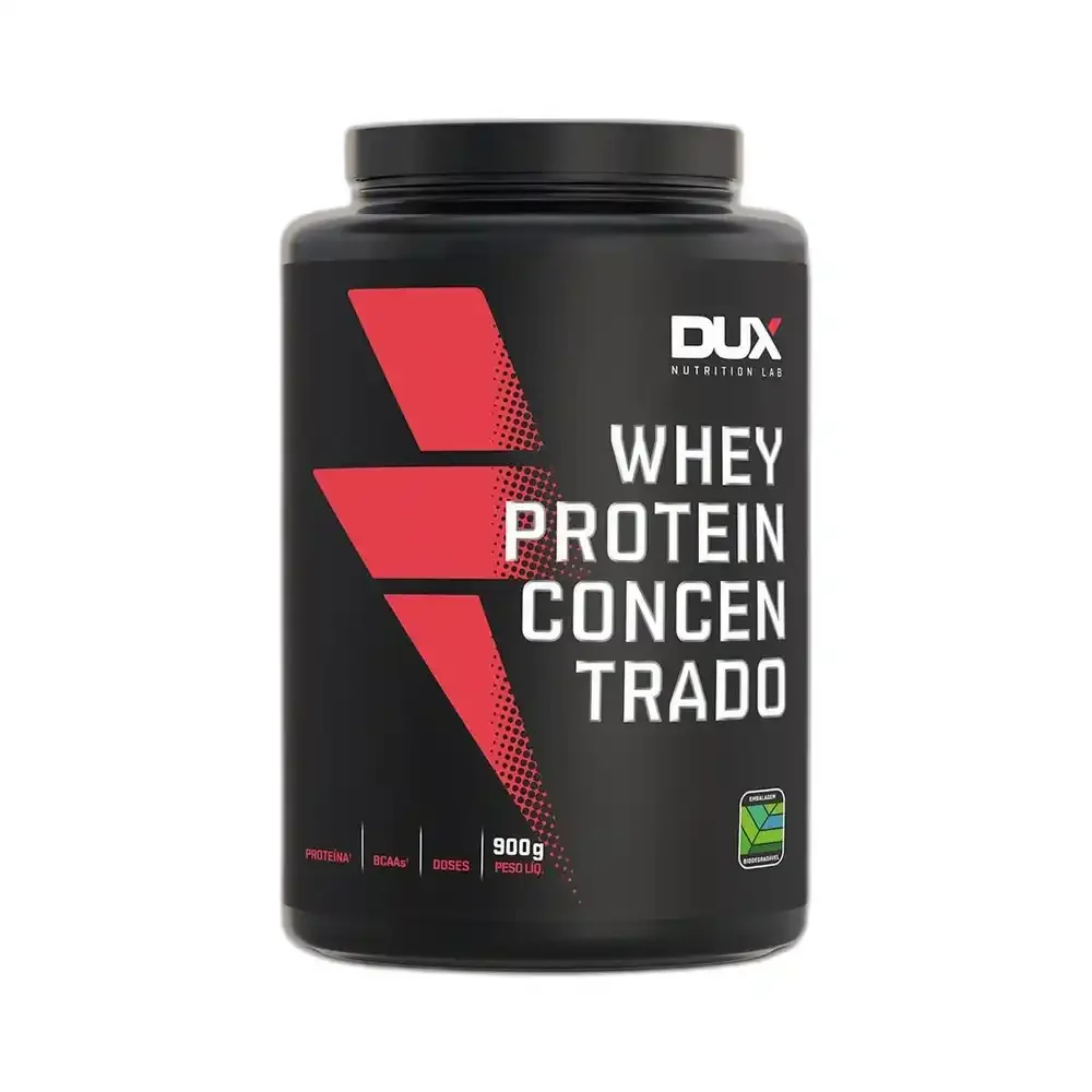 Whey Protein Concentrado caramelo Salgado 900 g DUX — embalagem