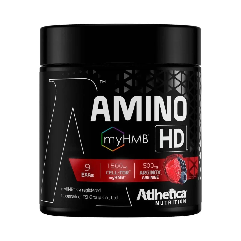 Amino Hd Sabor frutas vermelhas Atlhetica Nutrition 225 g — embalagem