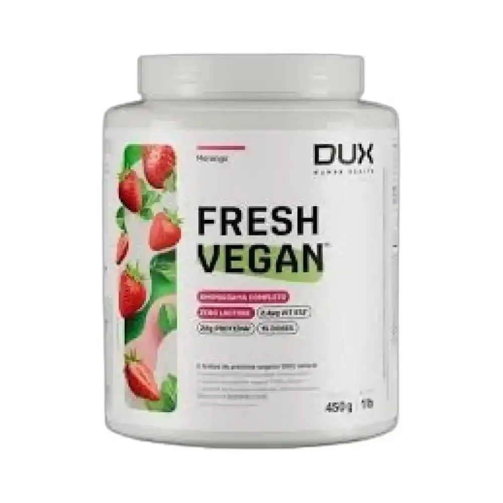 Fresh Vegan morango 450 g DUX — embalagem