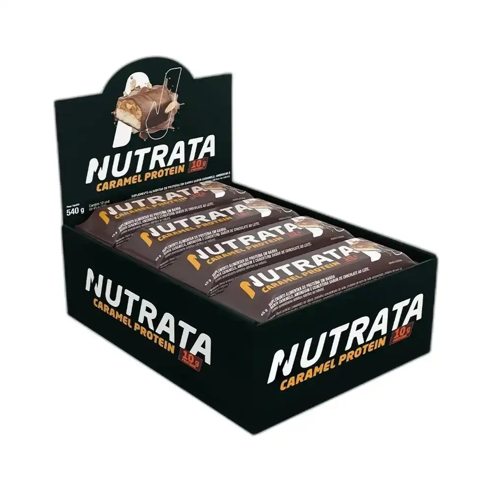 Nutrata Bar caramelo 10 g Protein, 12 × 45 g — embalagem