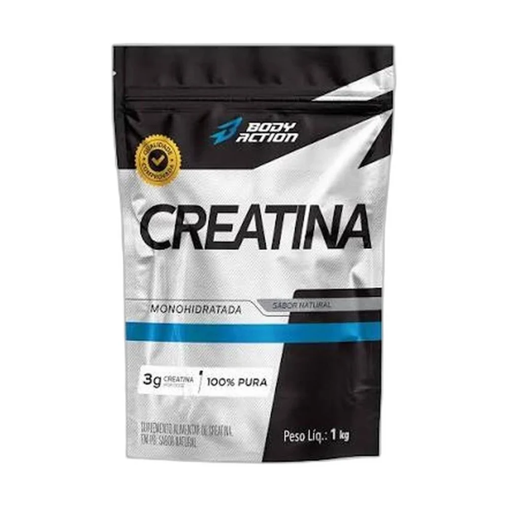 Creatina Monohidratada 1 kg Refil Body Action — embalagem
