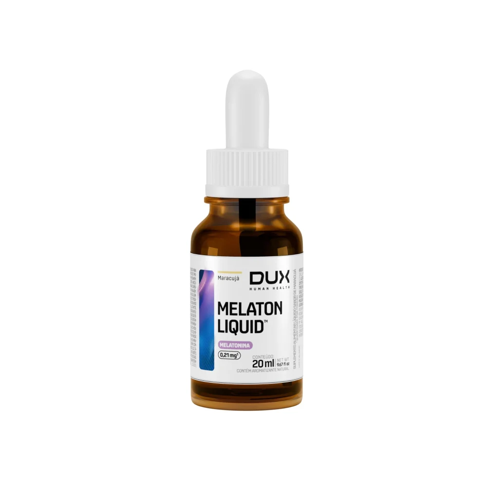 Melatonina Liquida 20 ml maracujá DUX — embalagem