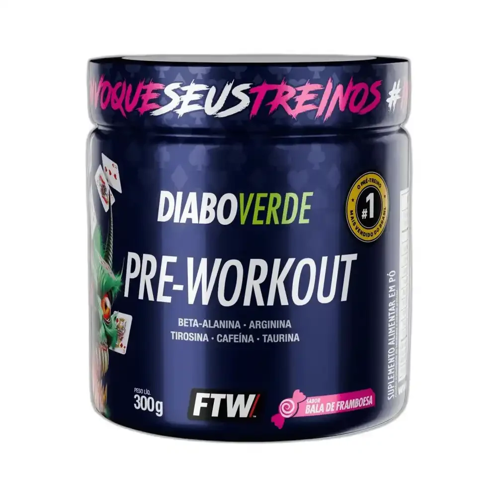 Diabo Verde 300 g Bala de Framboesa FTW — embalagem