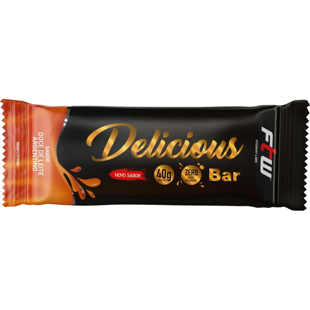 Delicious Bar Doce de Leite FTW 12 × 40 g — embalagem