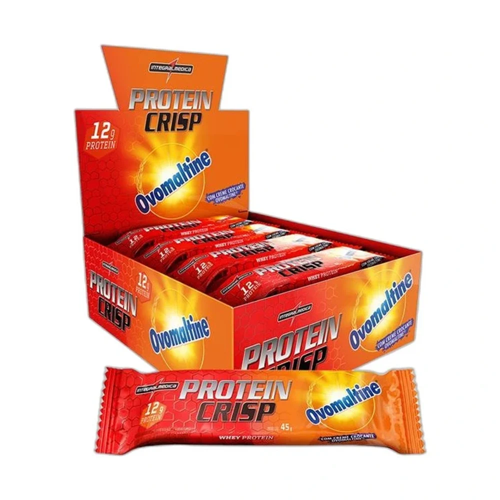 Crisp Bar Ovomaltine Integralmédica, 12 × 45 g — embalagem