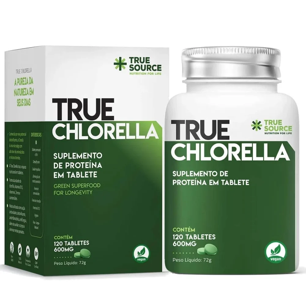 True Chlorella True Source 120 tabletes — embalagem
