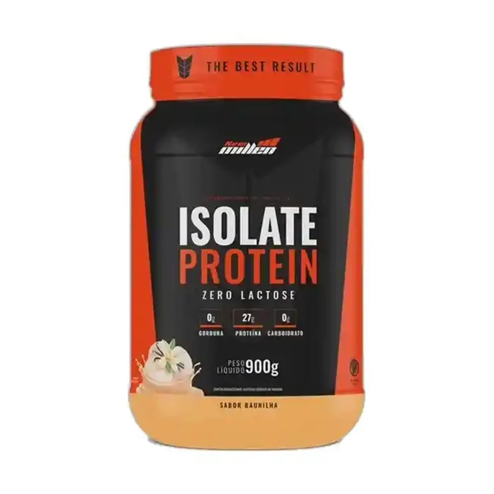 New Millen Isolate Protein baunilha 900 g — embalagem