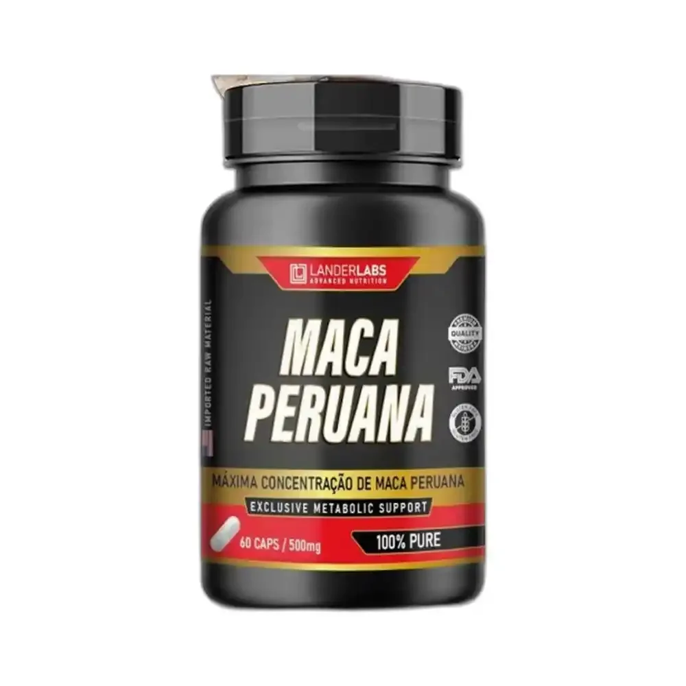 Maçã Peruana 500 mg Lander Labs, 60 cápsulas — embalagem