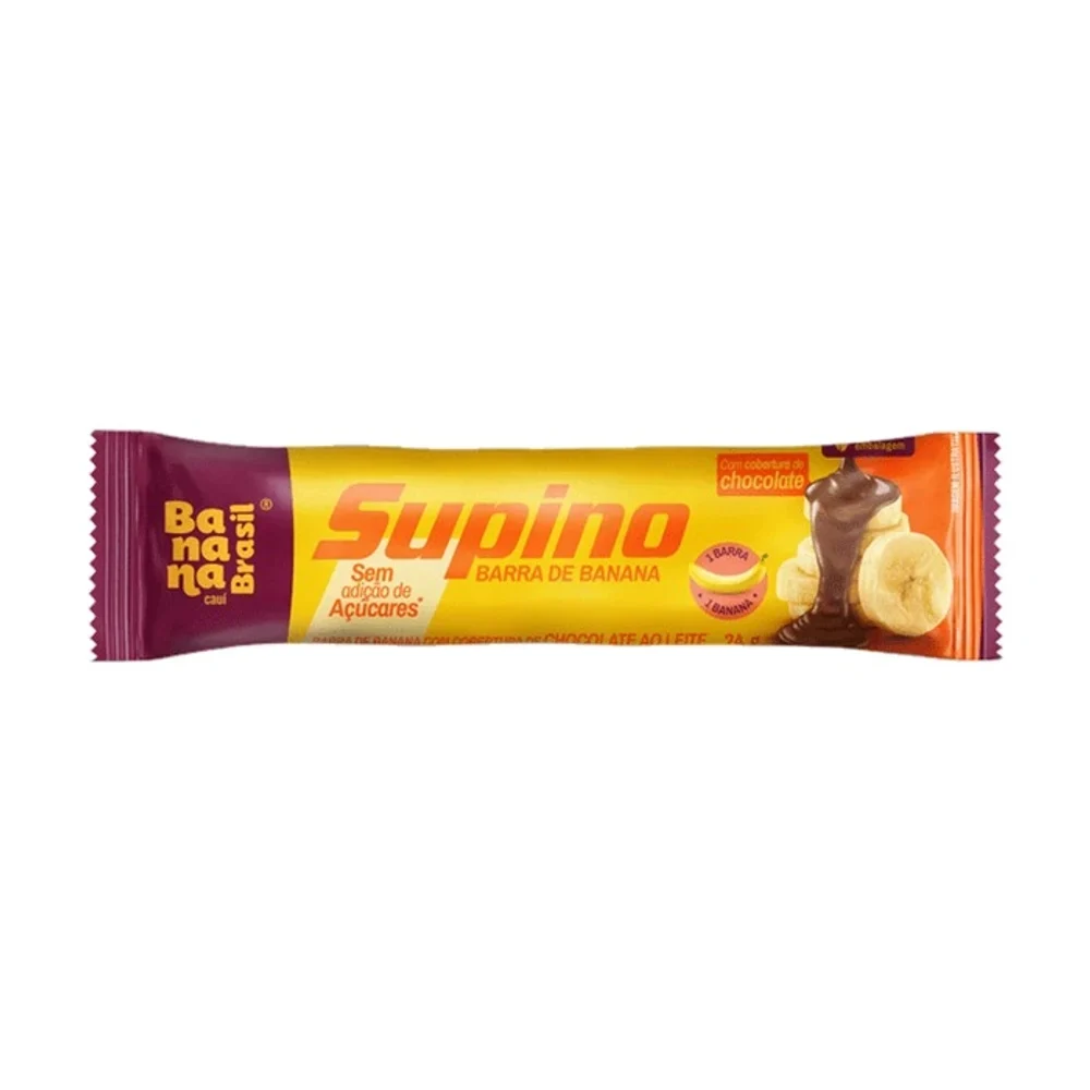 Barra Supino Zero banana ao leite Banana Brasil — embalagem