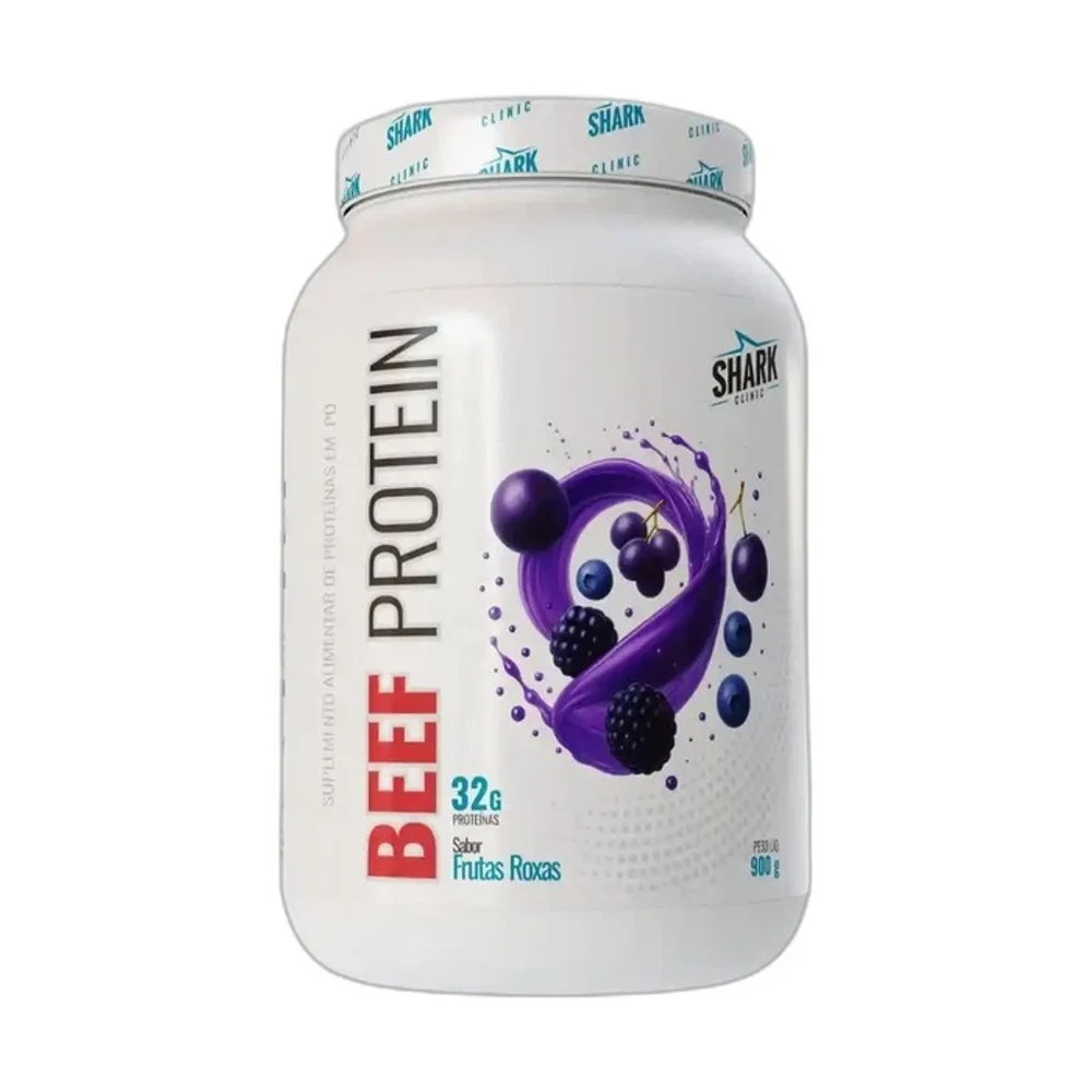 Shark Whey Beef frutas Roxas 900 g Shark Pro — embalagem