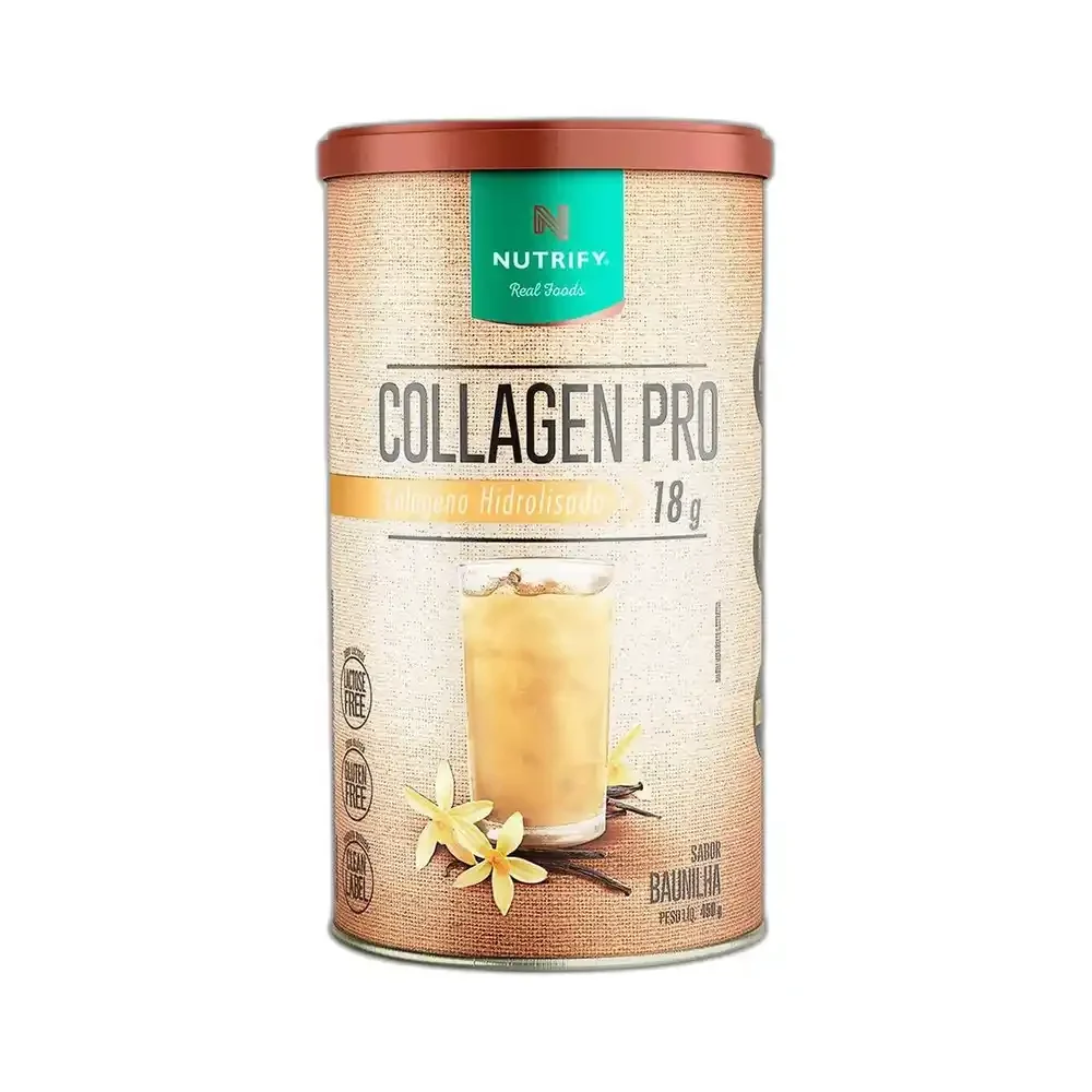 Collagen Pro baunilha 450 g Nutrify — embalagem