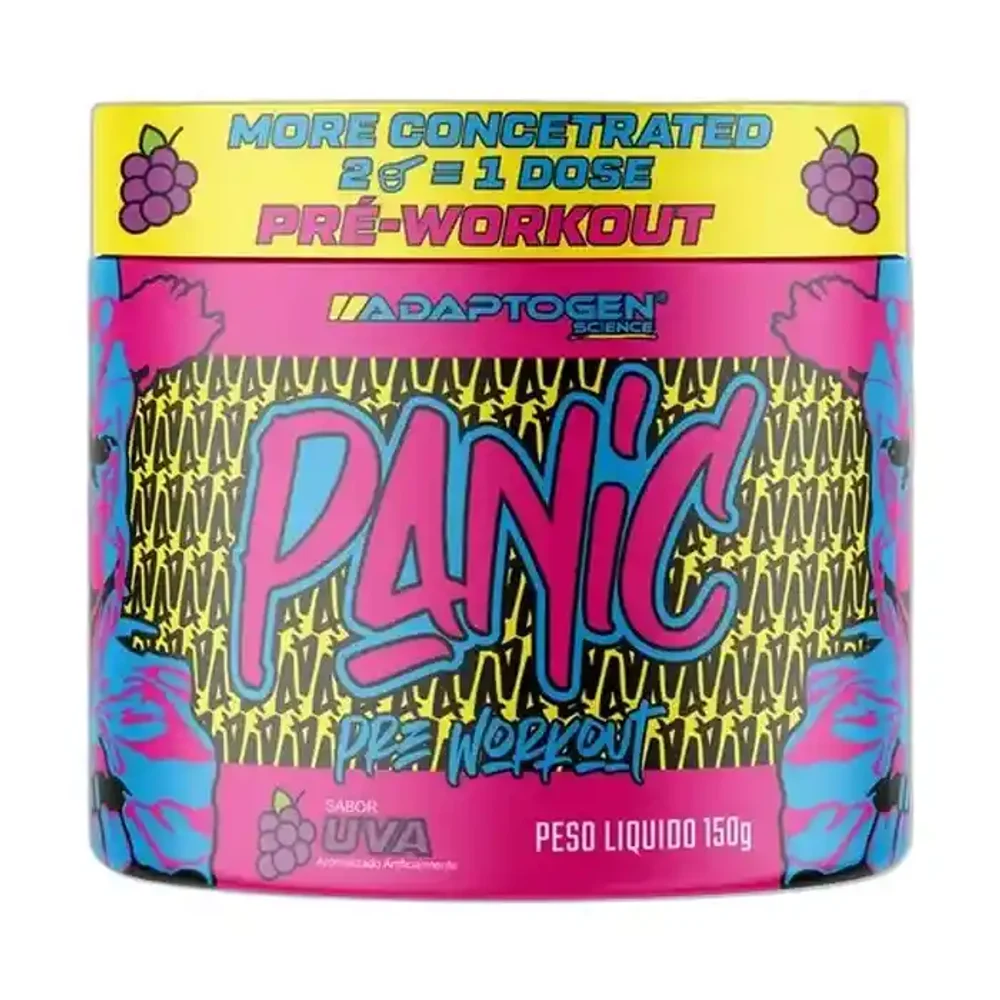 Panic pré Workout uva 150 g Adaptogen — embalagem