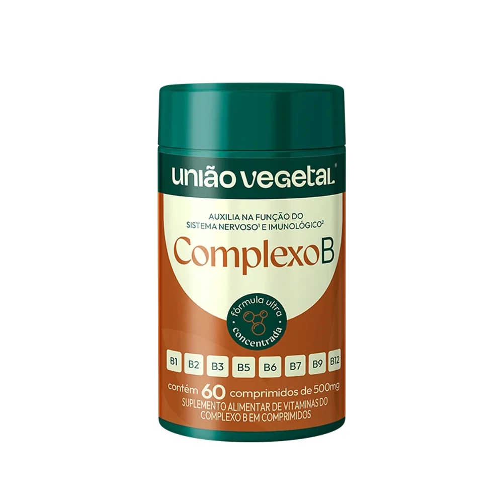 Complexo B União Vegetal 60 comprimidos — embalagem