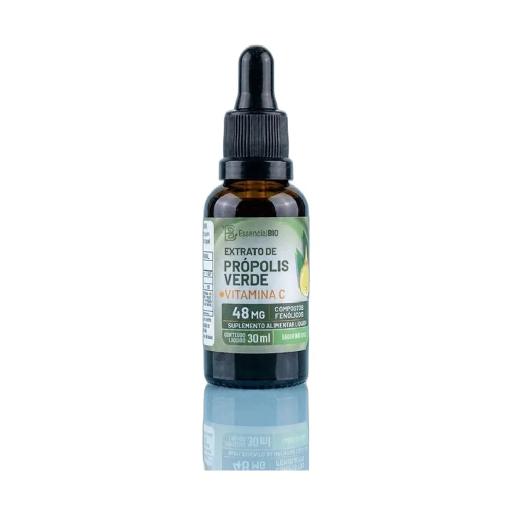 Extrato de Propolis Liquida Gotas 30 ml Essencial Bio — embalagem