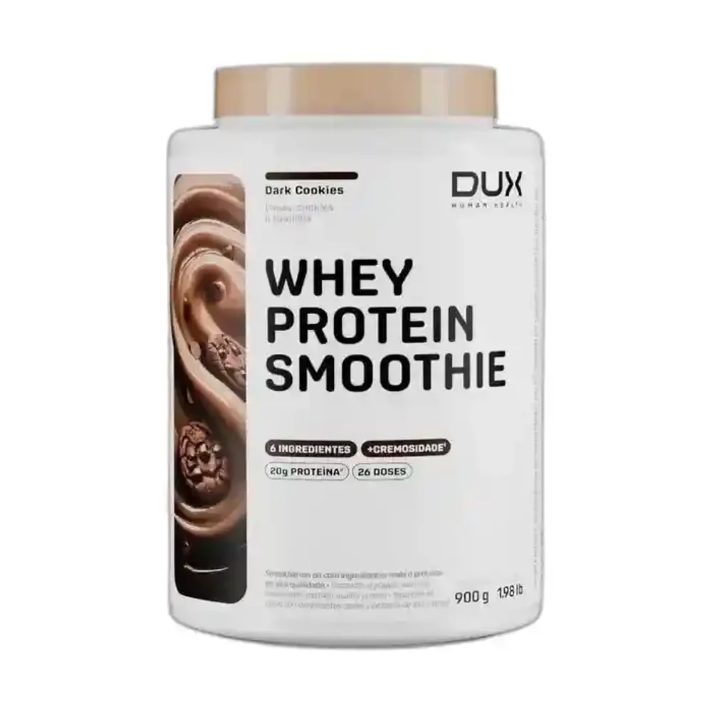 Whey Protein Smoothie Dark Cookies 900 g DUX — embalagem