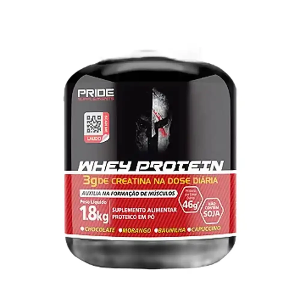 Pride Whey Protein chocolate 1.8 kg Pote — embalagem