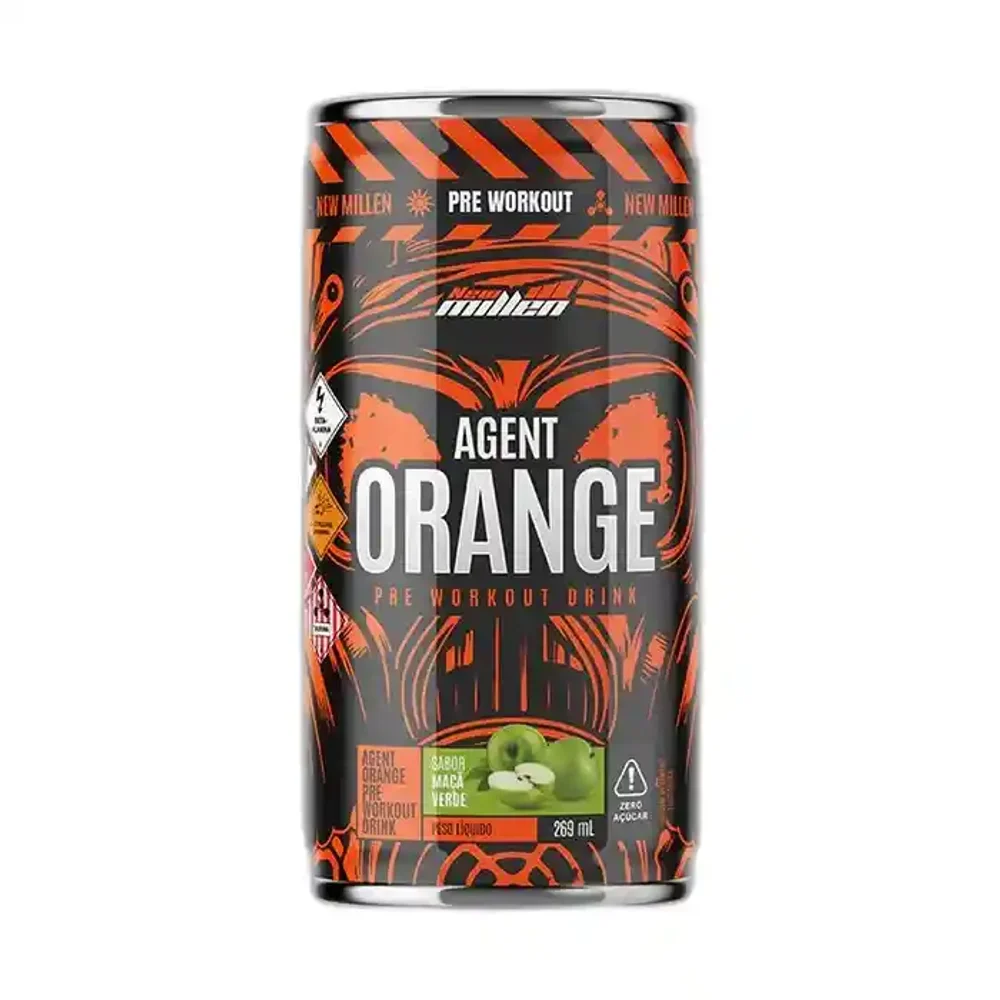 Agent Orange Drink maçã Verde New Millen, 269 ml — embalagem