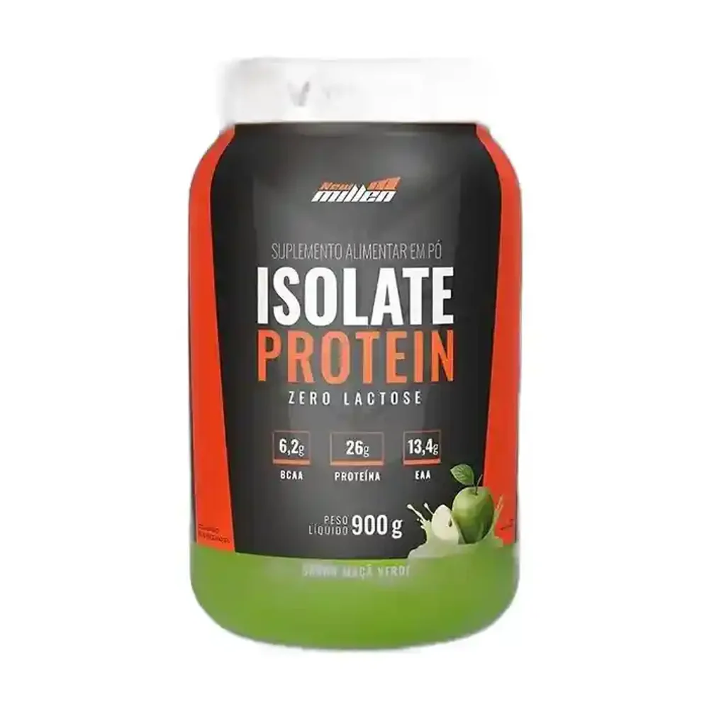 New Millen Isolate Protein maçã Verde 900 g — embalagem