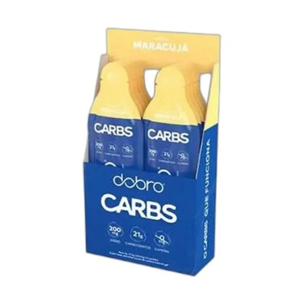 Dobro Carbs Gel maracujá, 10 × 30 g — embalagem
