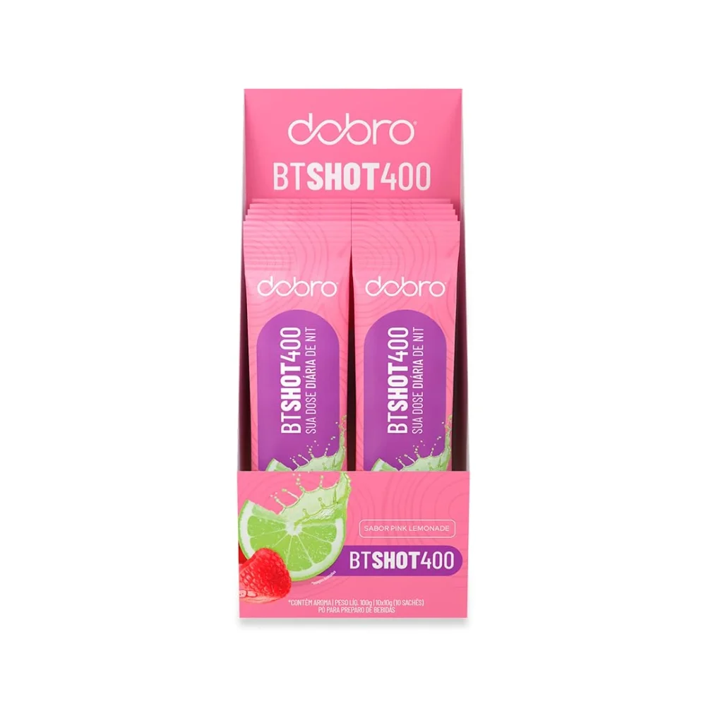 BT Nitrato Shot 400 Pink Lemonade Dobro 10 × 10 g — embalagem