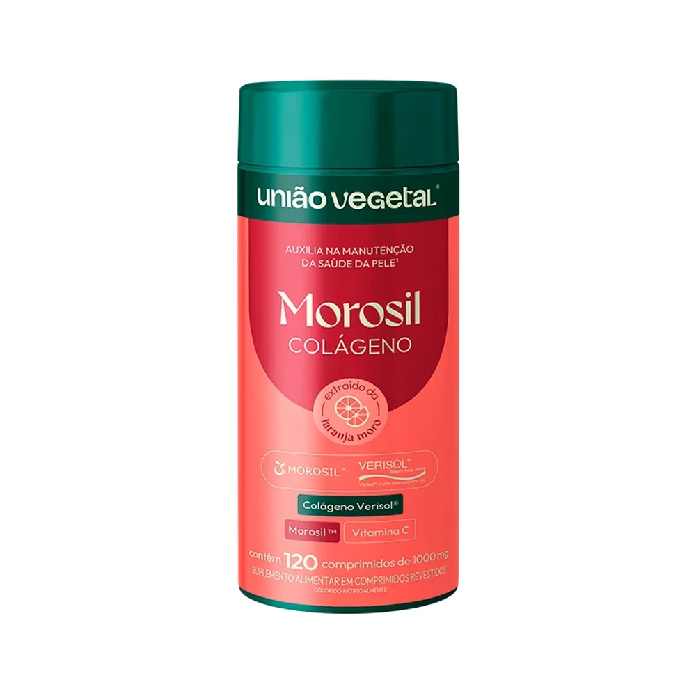 Morosil com Colágeno e Vitamina C União Vegetal 120 comprimidos — embalagem