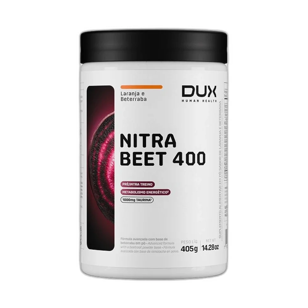 Nitra Beet 400 laranja e Beterraba 405 g DUX — embalagem