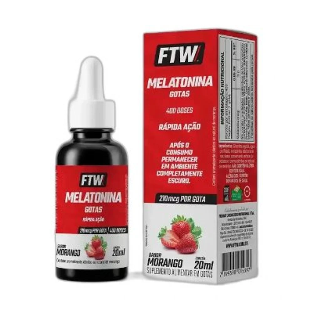 FTW Melatonina morango 20 ml — embalagem