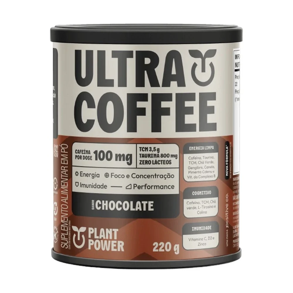 Plant Power Ultra Coffee chocolate 220 g — embalagem