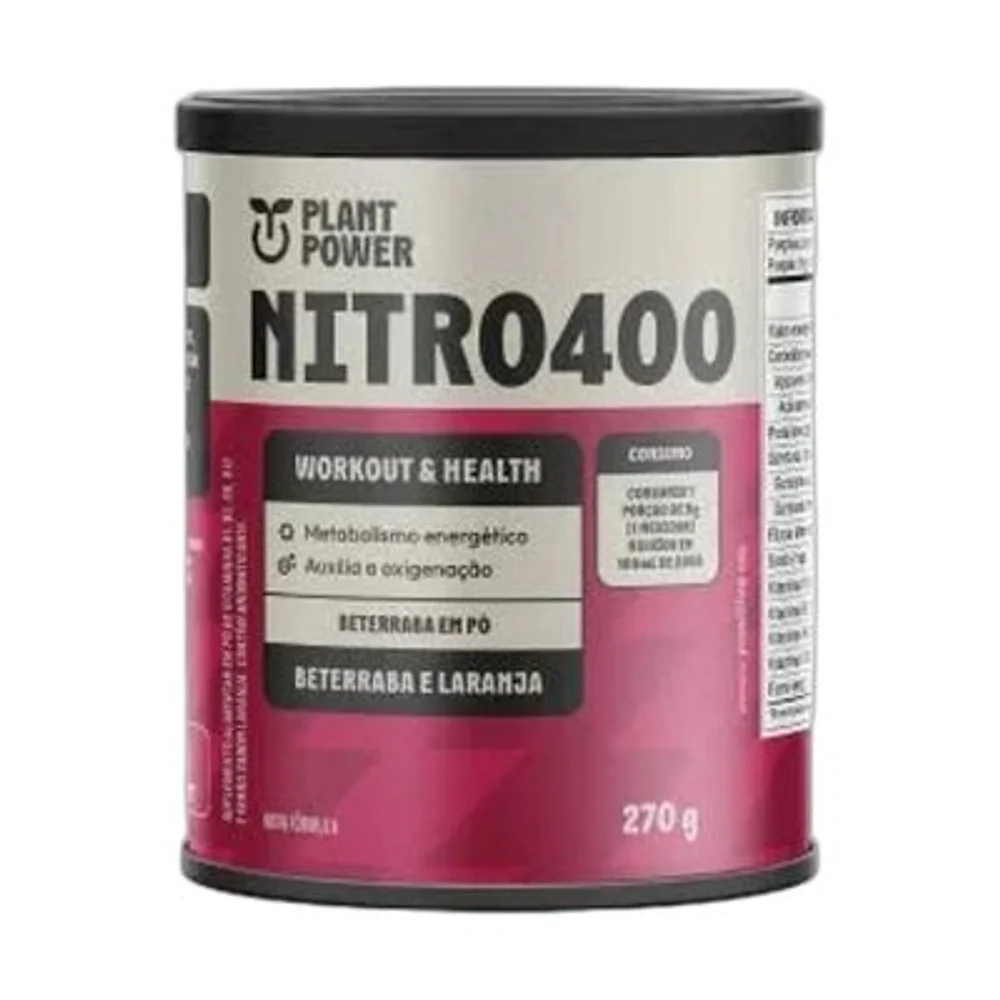 Plant Power Nitro 400 Beterraba e laranja, 270 g — embalagem