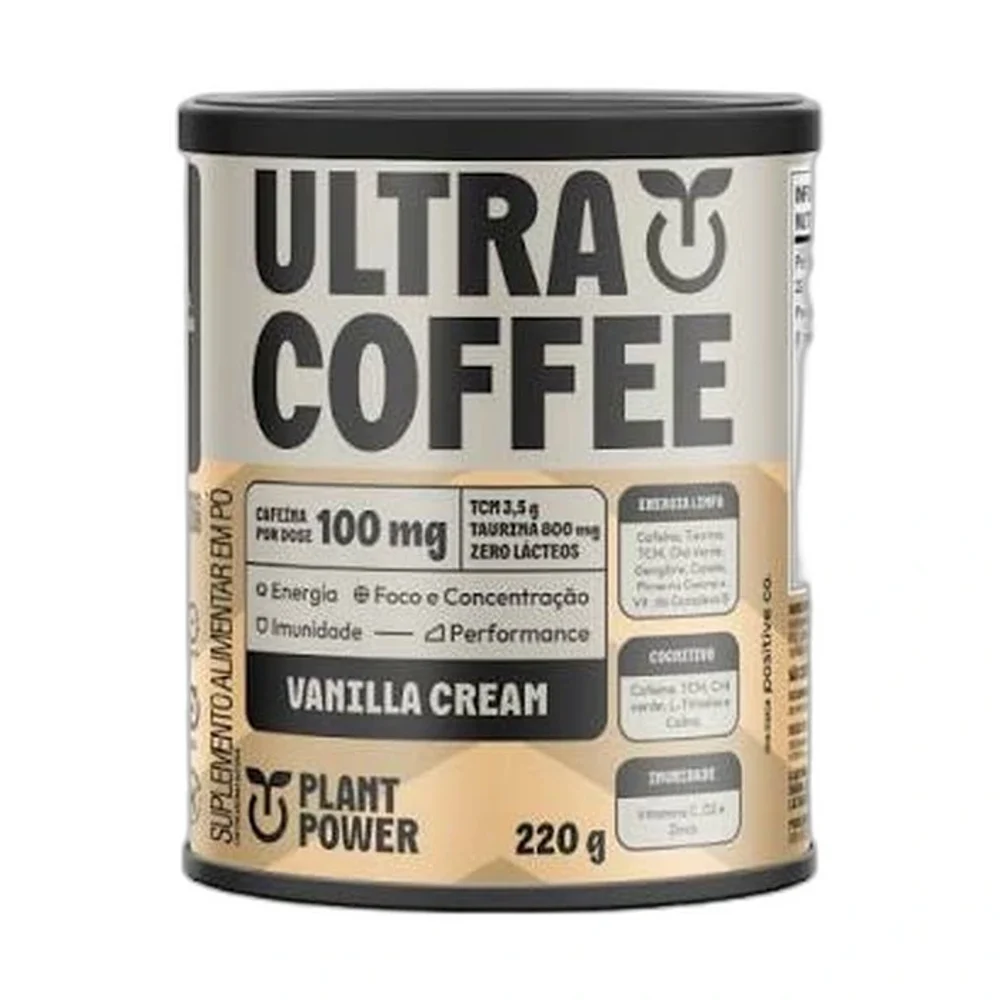 Plant Power Ultra Coffee baunilha 220 g — embalagem