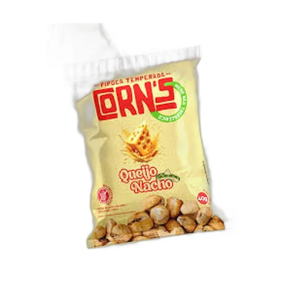 Pipoca Temperada Corns Queijo Nacho, 40 g — embalagem