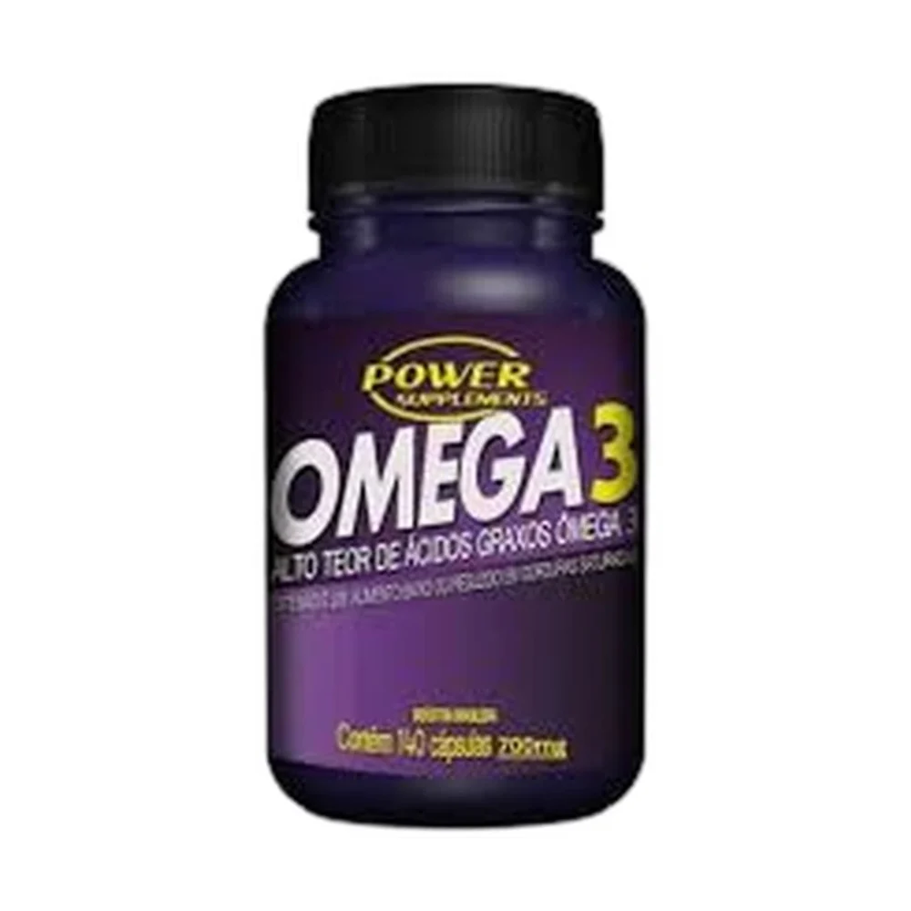 Ômega 3 Power Supplements 140 cápsulas de 700 mg — embalagem