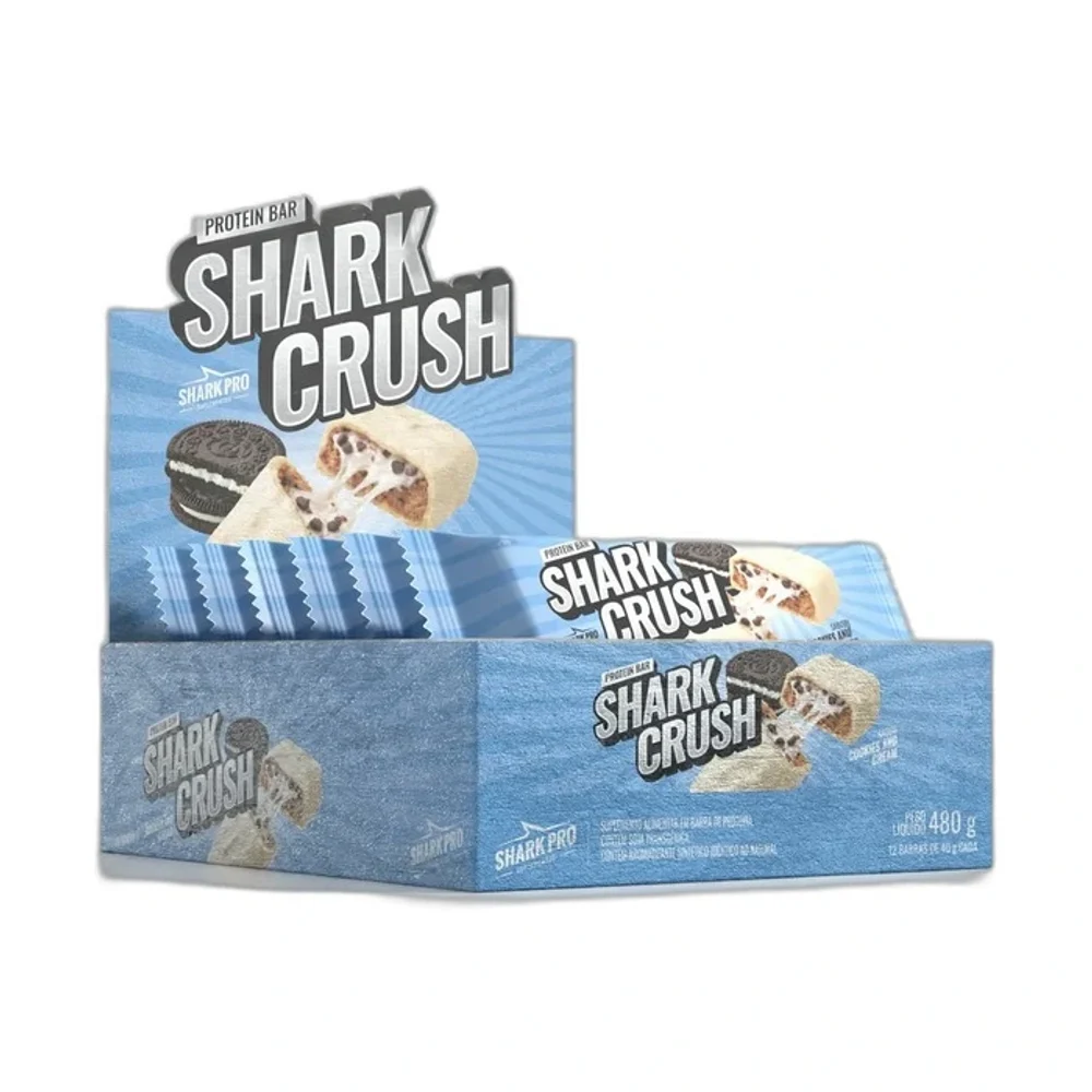 Shark Crush Cookies 12x40g Shark Pro, 12 × 40 g — embalagem
