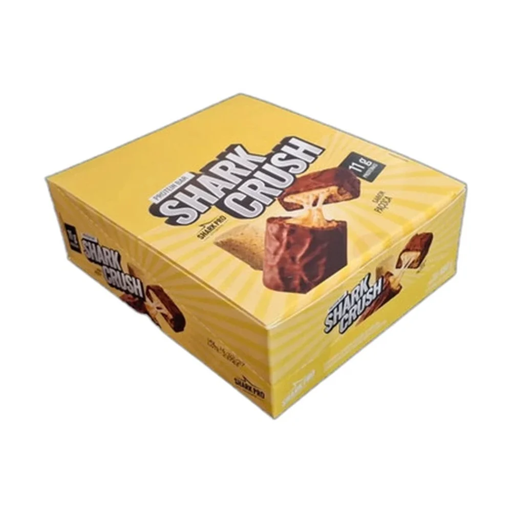 Shark Crush paçoca 12x40g Shark Pro, 12 × 40 g — embalagem